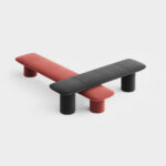 +Halle Levels Solo L 300 H58 High Backless Bench Upholstered Bench Solo upholstered bench