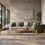 Boss Design Boss Orten Ort 1 WA Breiter Armlehnensessel Mit Beinen Holz Lounge