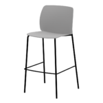 Inclass Aryn Max Hoher Chair Mit Vierfu Gestell Sitz R Cken Aus Kunststoff Aryn Max chair with a plastic back and high four-leg frame.