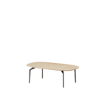 Inclass Kern M2 Oval Coffee Table Oval coffee table with a black top and stone-finish frame