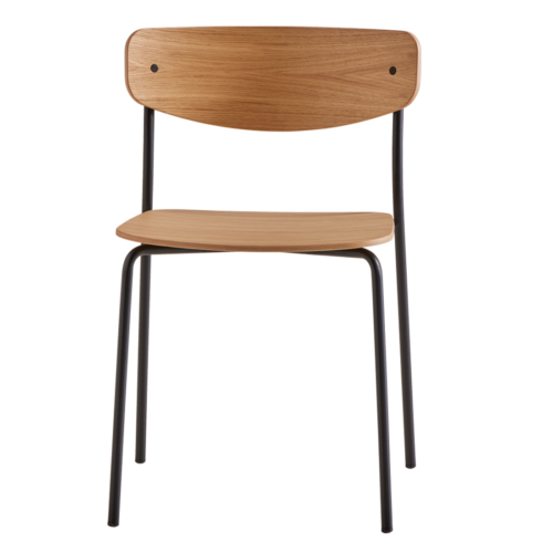 Inclass Lea Four-Leg Chair With Wooden Seat And Back Chair
