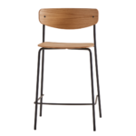 Inclass Lea 4-Leg Mid-Height Wooden Bar Stool Lea 4-leg mid-height wooden bar stool