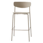 Inclass Lea 4-Leg Plastic Seat Bar Stool Lea plastic-seat bar stool with a four-leg base