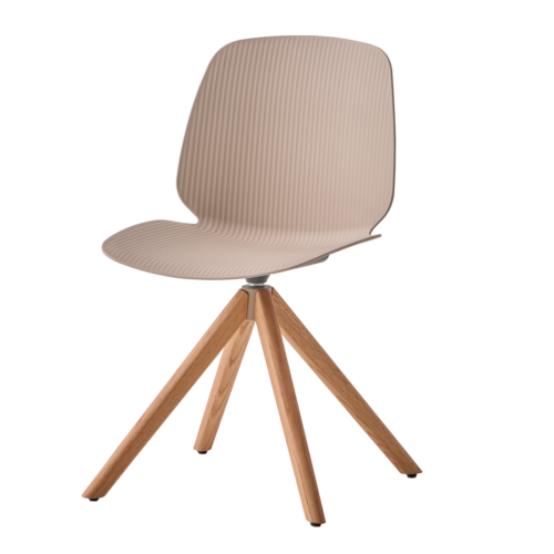 Inclass Oswell Swivel Wooden 4-Spoke Chair