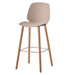 Inclass Oswell 4-Leg Wooden Legs Bar Stool Oswell bar stool with four wooden legs