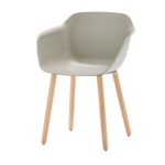 Inclass Taia Four Wooden Legs With A Plastic Shell With Armrests Armchair