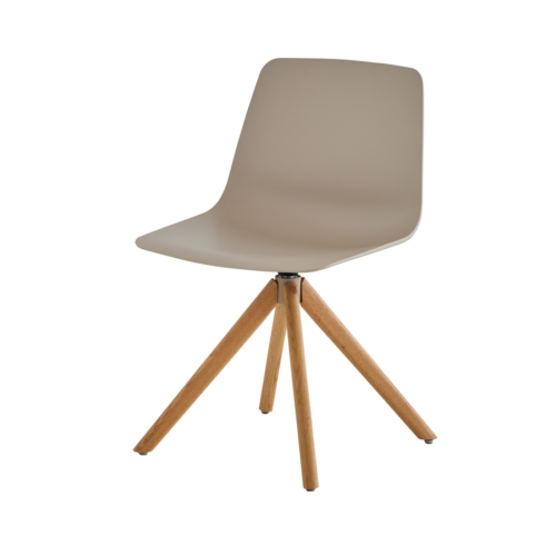 Inclass Varya XL Swivel 4-Spoke Wooden Chair