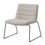 Inclass Xail Low-Back Lounge Chair With Sled Base And Horizontal Stitching