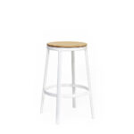 Infiniti Round Round 5093-Kss Swivel Kitchen Stool white kitchen stool with wood legs