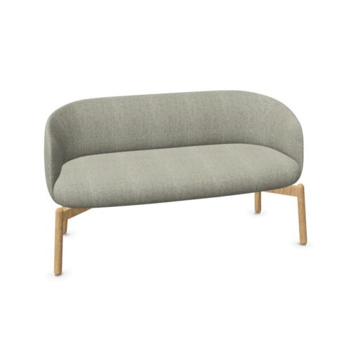 +Halle Nest Sofa Oak Two-Seat Low-Back Sofa Frame Sofa