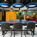 BuzziSpace Pendant Integrated Led Acoustic Light room view