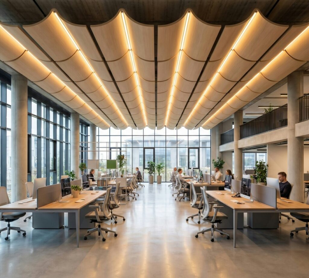 BuzziSpace Chill Canopy Integrated Lighting Acoustic Lighting
