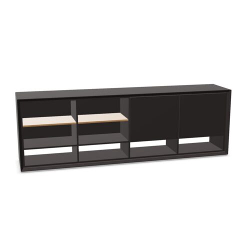 CUF Milano by Centrufficio Low Sideboard With Open Shelves And Doors