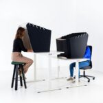 BuzziSpace Buzzitripl Foldable Three-Panel Screen Acoustic Desk Screen