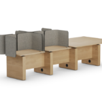 Horreds Möbel Horreds Mobel I Multi-Person Workstation With Acoustic Screens Nomono Compact workstation arrangement