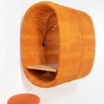 BuzziSpace Ring-Shaped Fabric-Covered Wall Panel Integrated Worktop Acoustic interior arrangement