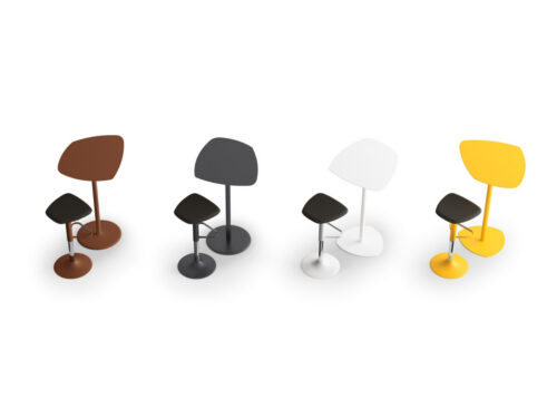 Arte & D Upper Swivel With Backrest Bar Stool